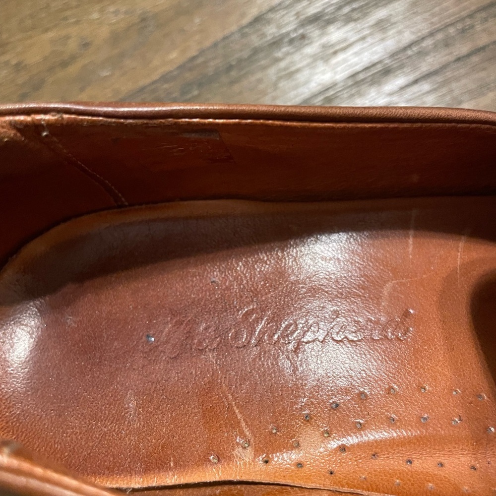 Wolf & Shepherd Ringer Loafer Men Shoe Size 9.5 Maple Calfskin Penny Loafer - Picture 10 of 13